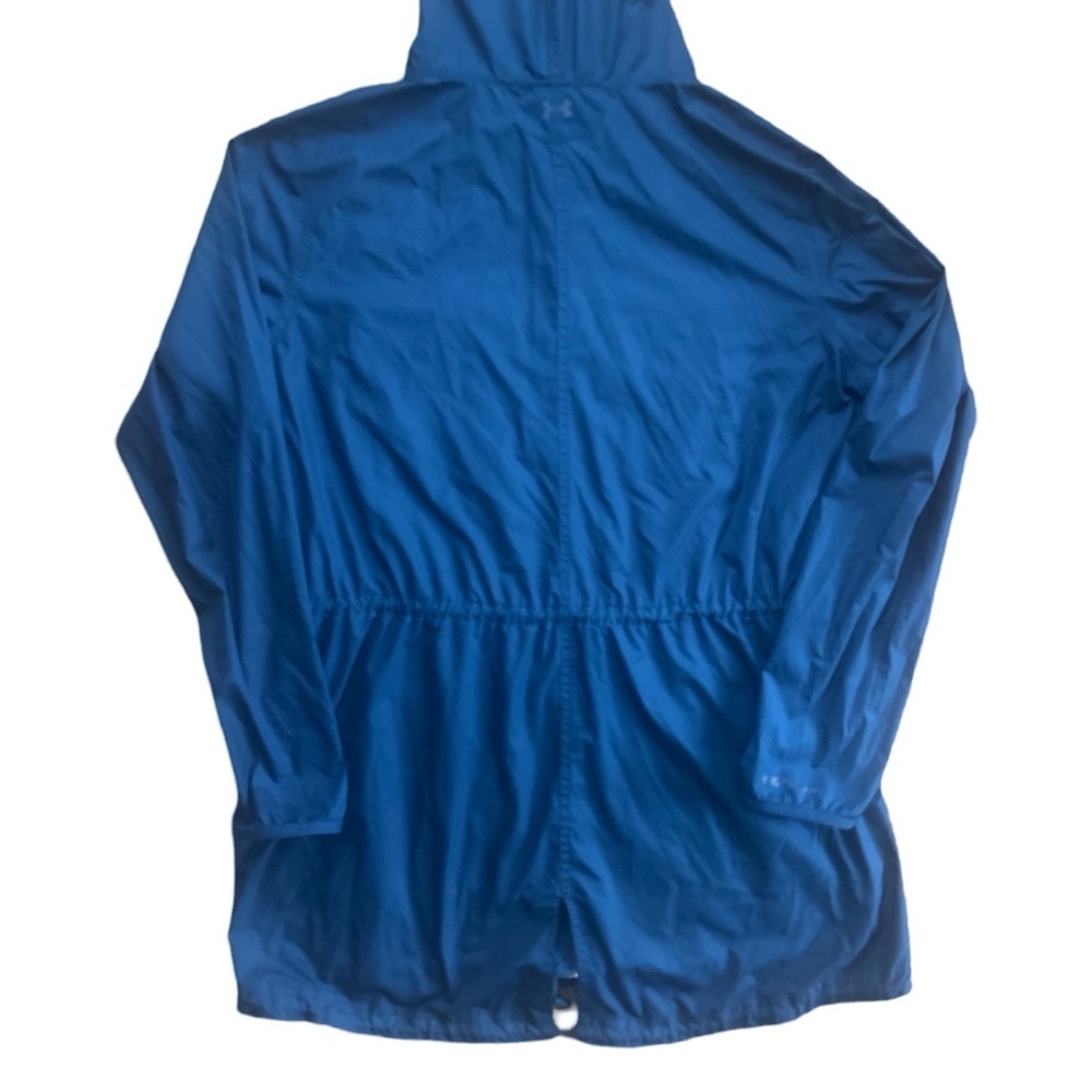 Under Armour Mid Length Rain Jacket Windbreaker  - Blue - Medium - Picture 2 of 4
